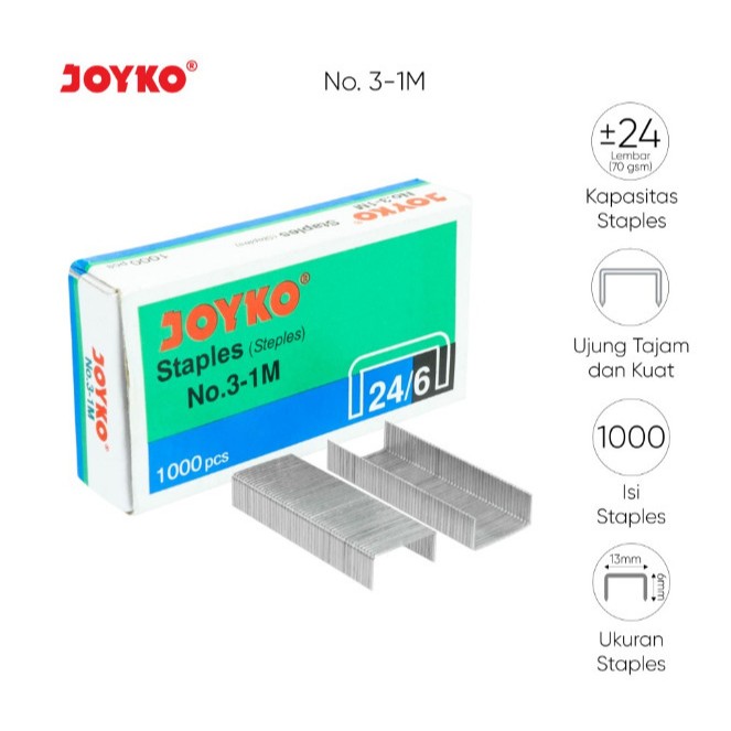 

Staples Isi Stapler Refill Stapler Joyko No.3-1M - Satuan