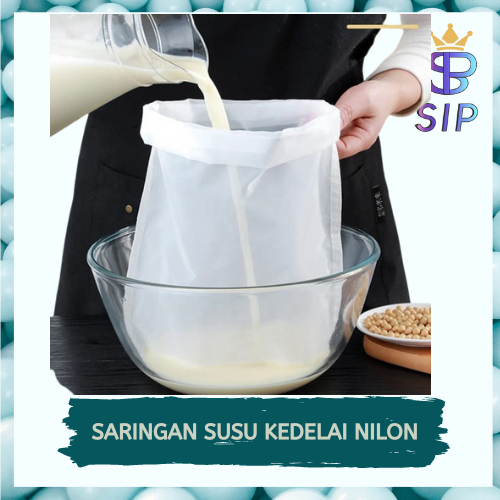 KAIN SARINGAN SUSU KEDELAI NILON SERUT REUSABLE KANTONG SERUT SARING JUS KOPI JAMU