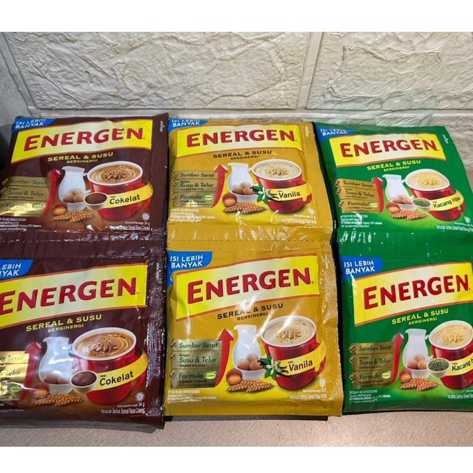 

ENERGEN RENCENG ISI 10pcs ENERGEN COKLAT/ENERGEN VANILA/ENERGEN KACANG HIJAU