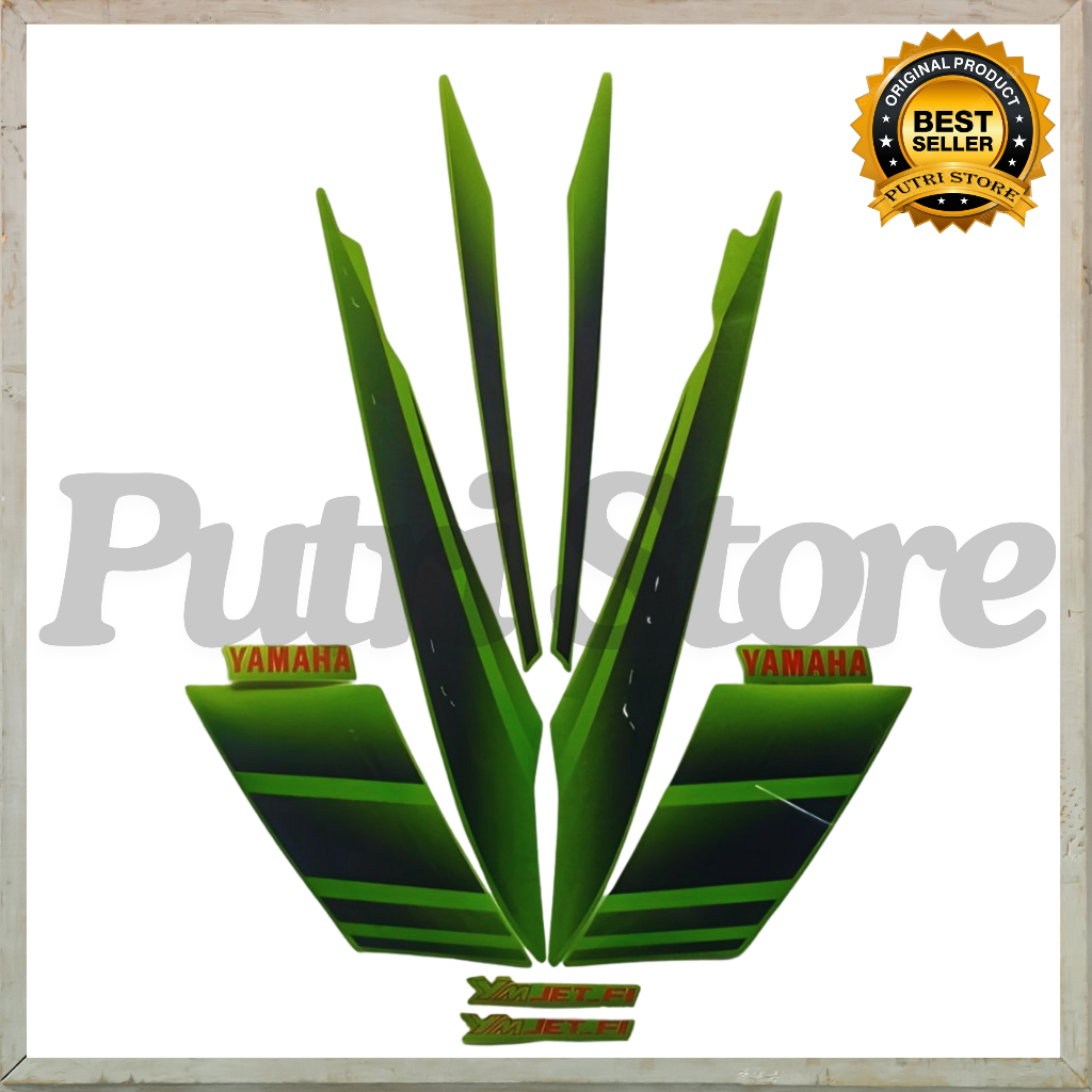 Stiker Striping Mio Soul GT 2011 Hijau List Stiker Standar Mio Soul GT 2011 Mio Soul GT 2011