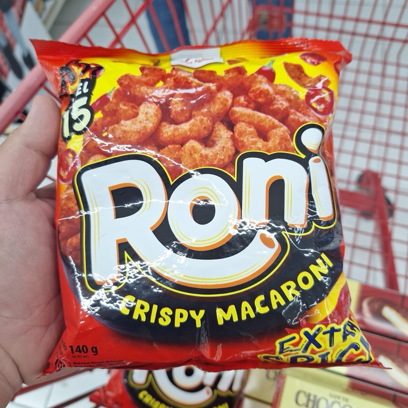 

RONI crispy macaroni extra spicy level 15 140gram