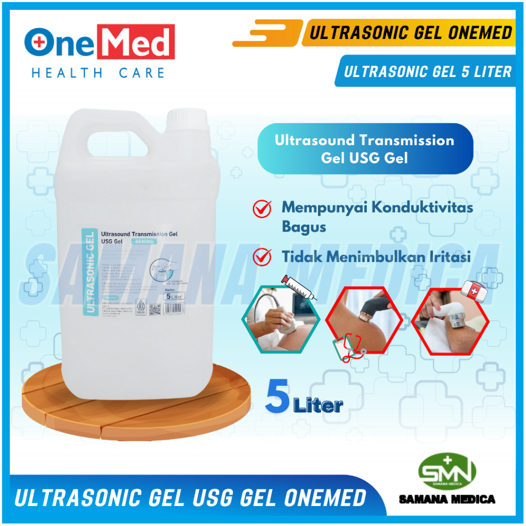 Ultrasonic Gel USG Gel 5 liter Transparant ONEMED - Cairan Untuk Transducer pada Pemeriksaan Ultraso