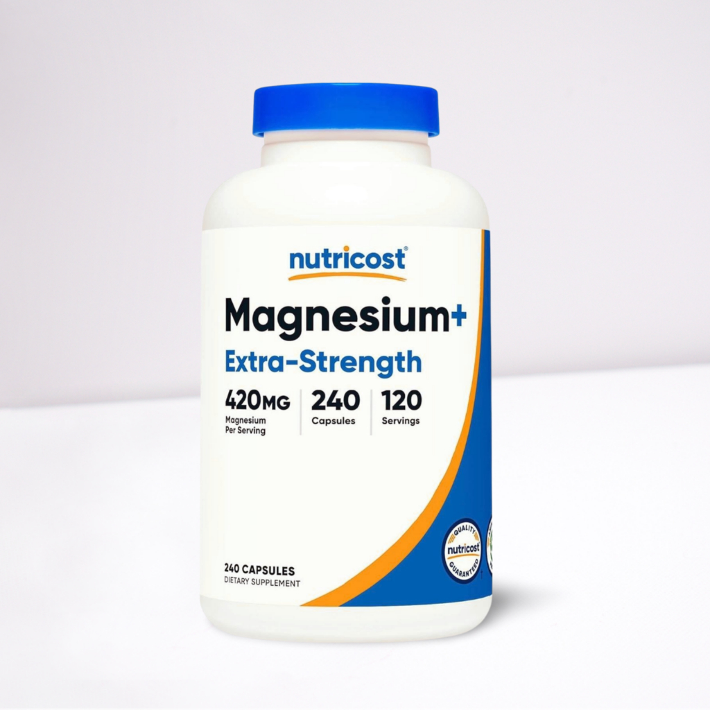 Nutricost Magnesium Plus Extra Strength 420mg Magnesium Oxide and Glycinate 240 Capsules