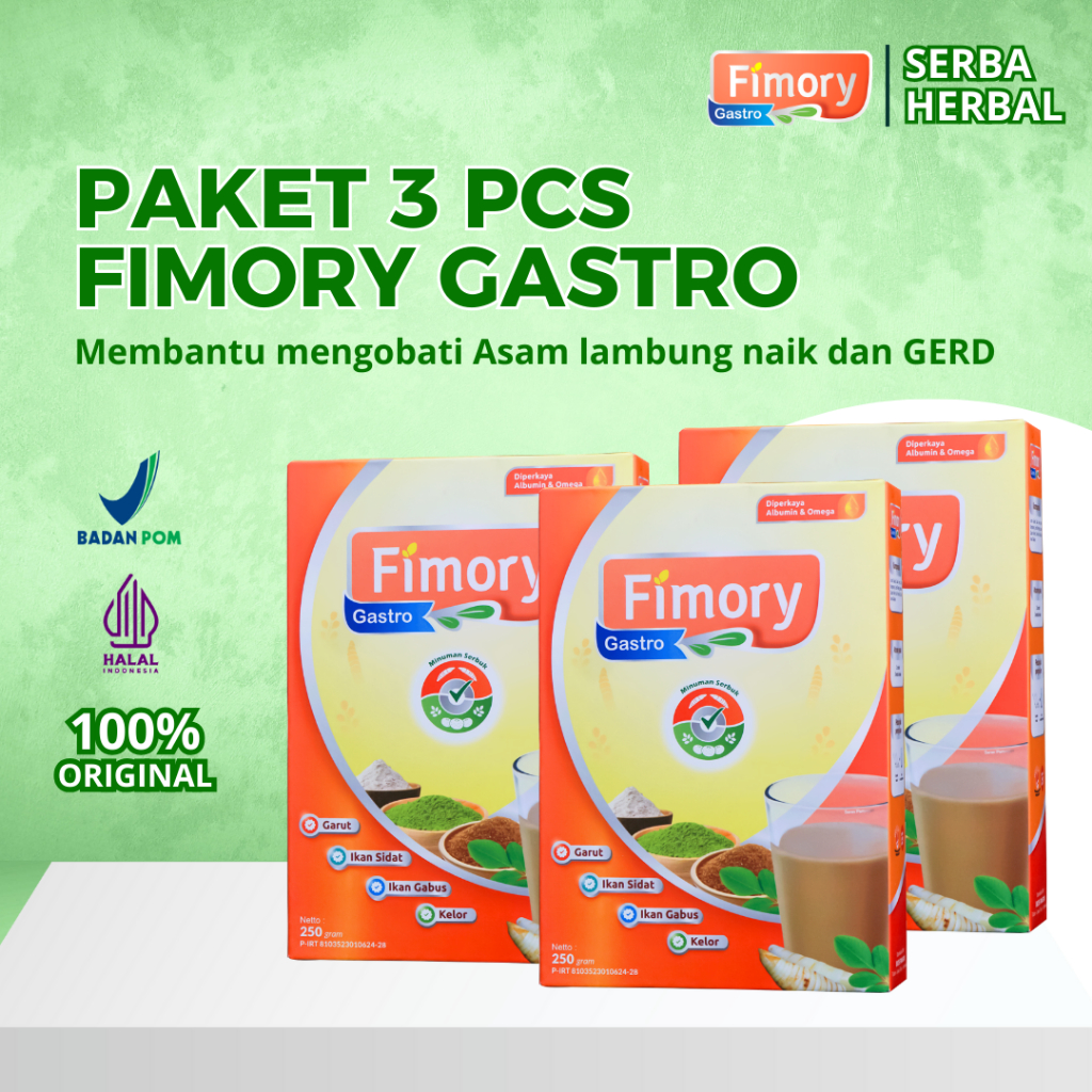 

Paket 3 Pcs FIMORY - Minuman Nutrasetikal Untuk Sakit Asam Lambung, Maag, Gerd