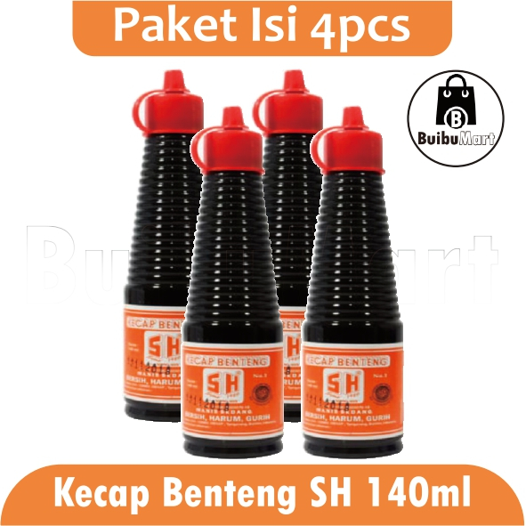 

[ Paket Isi 4 ] SH Benteng Kecap Manis 140ml Kemasan Botol