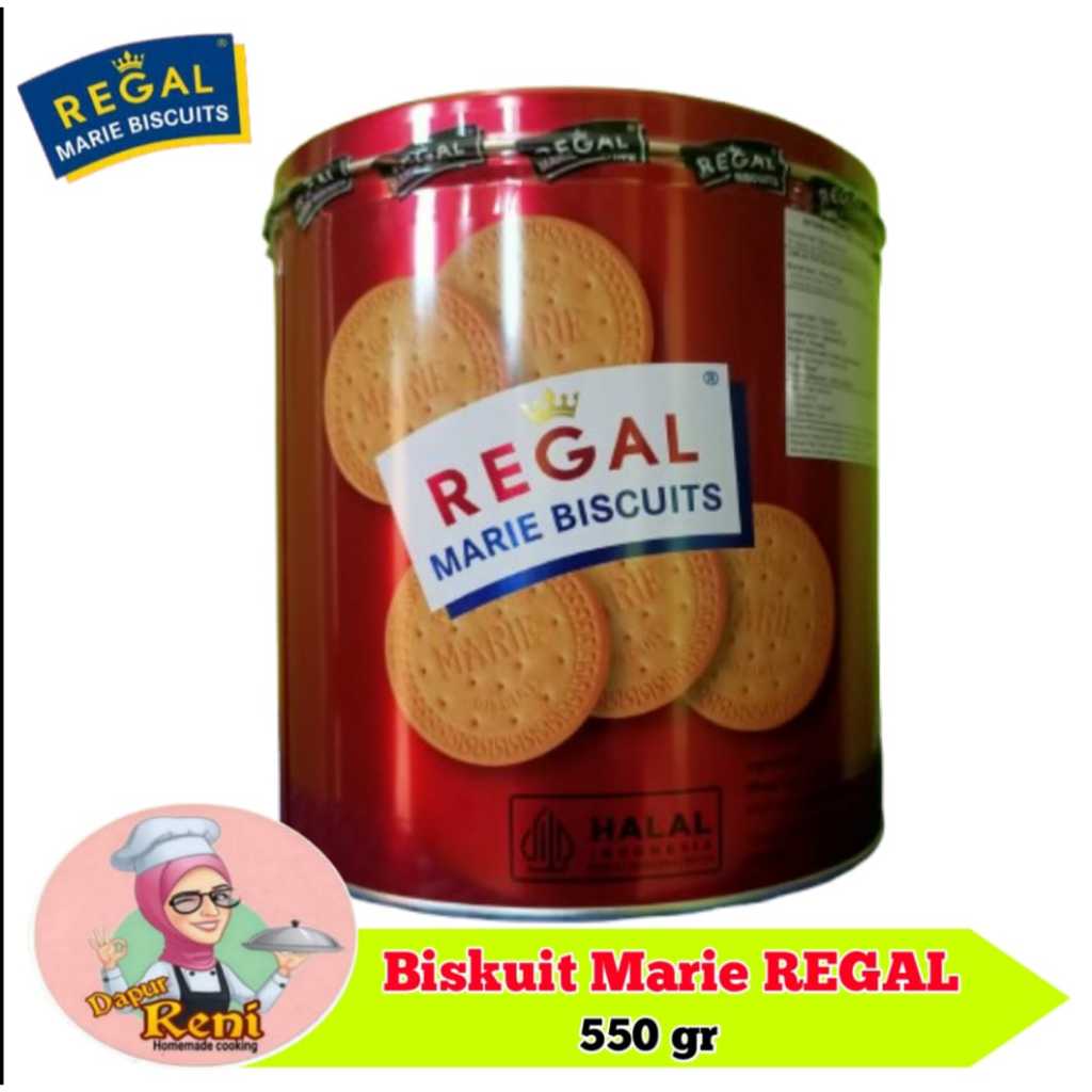 

Biskuit marie Regal kemasan kaleng 550 gram