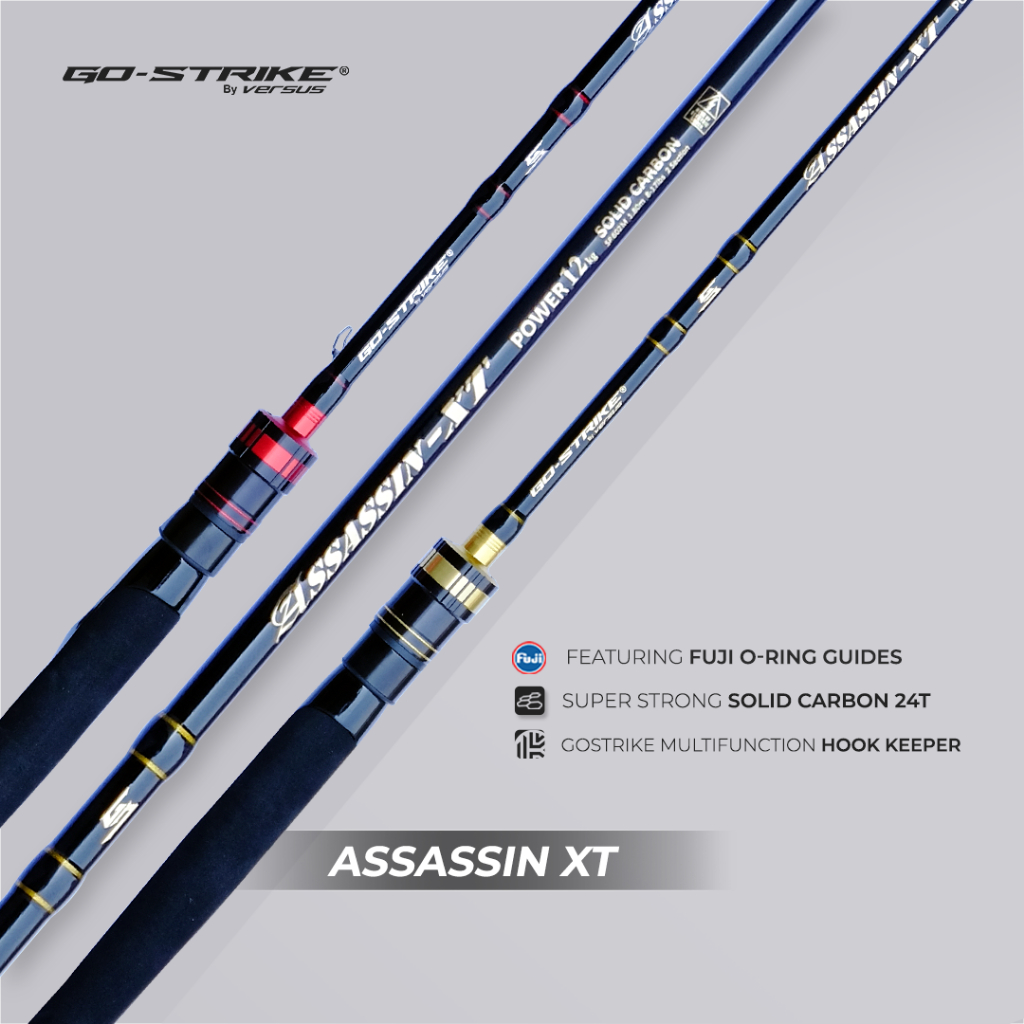 Joran Gostrike Assassin-XT | 24T Solid Carbon Fuji O-Ring Guide | Spinning Tournament Rods Max Drag 