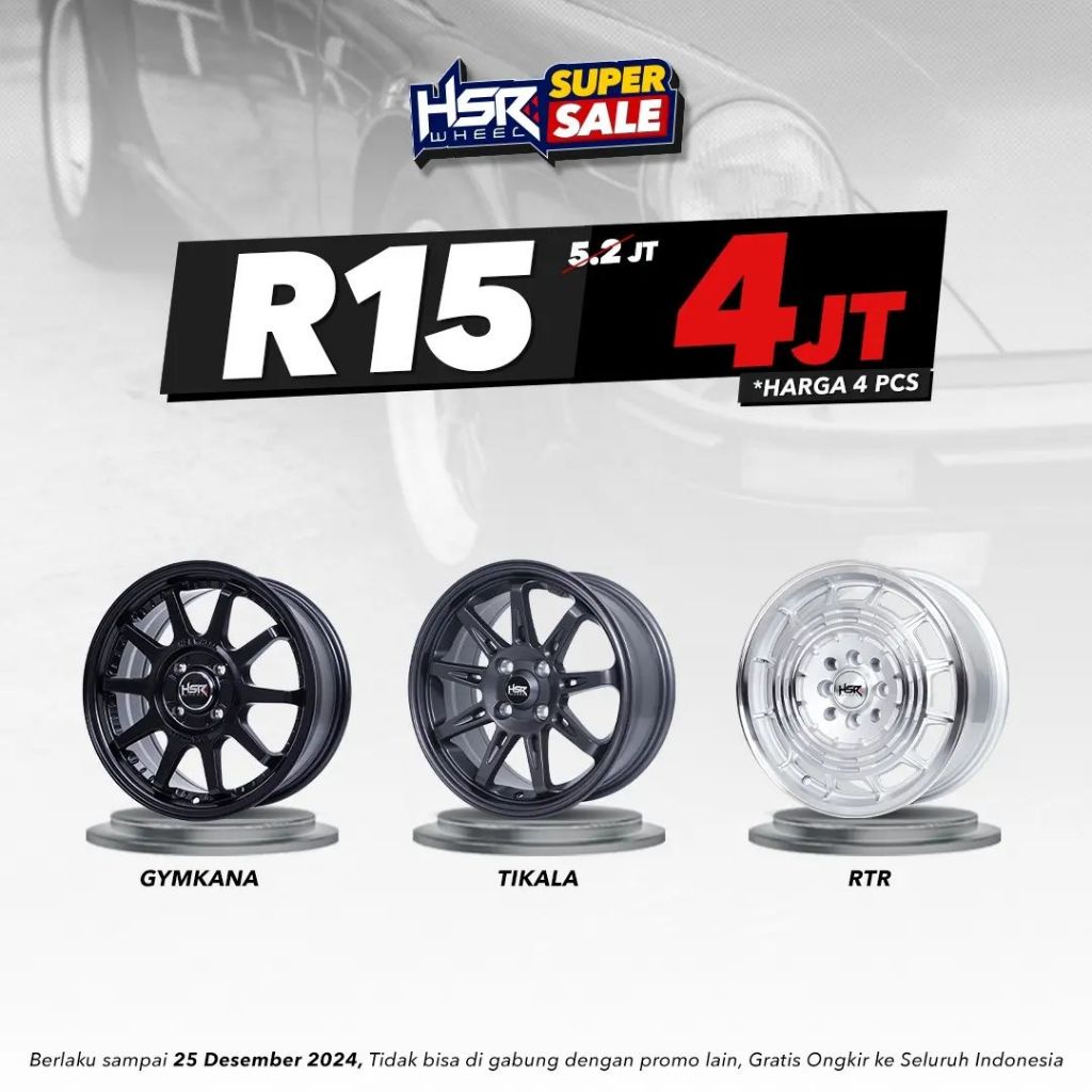 READY VELG IMPORT VELG IMPORT HSR WHEEL RING 15