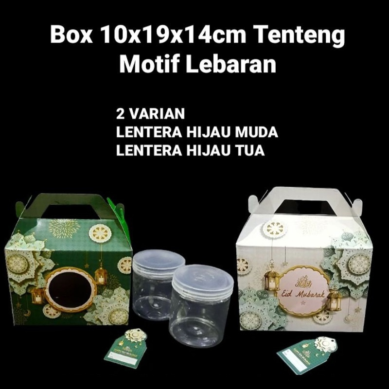 

( 5 pcs ) Box Tenteng Hampers Lebaran Kotak Dus 10x19x14 cm Muat 2 Toples Kuker Tabung 800ml