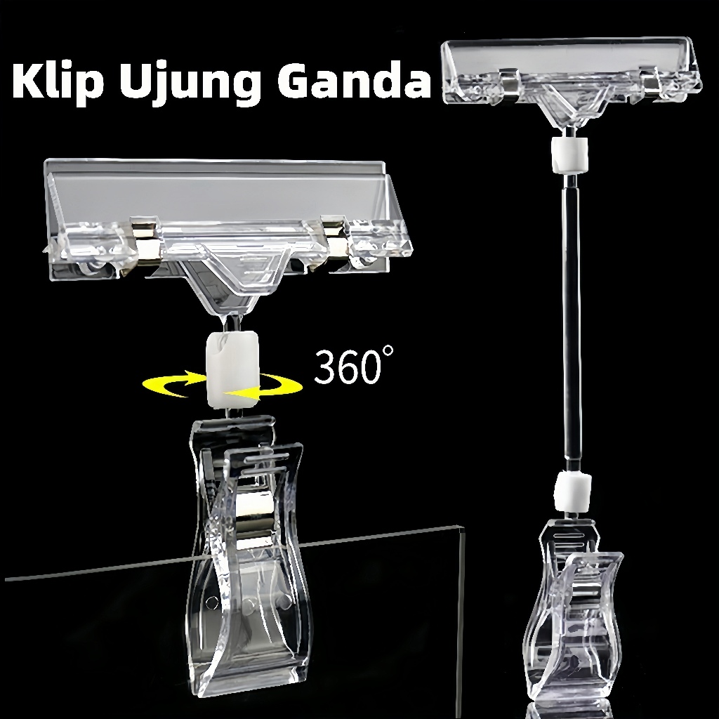 

11cm 16cm Penjepit Promo Akrilik / Clip Penjepit Label / Tag Hanger Transparan / Penjepit Price Tag