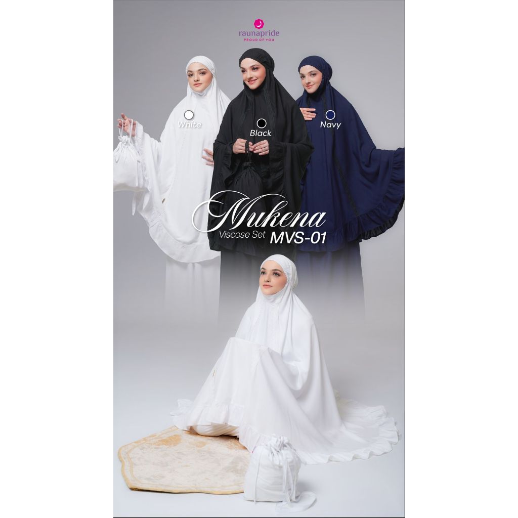 Mukena by Rauna Pride || Viscose Set MVS-01 || Bahan Rayon || Perlengkapan Sholat || SIAP KIRIM