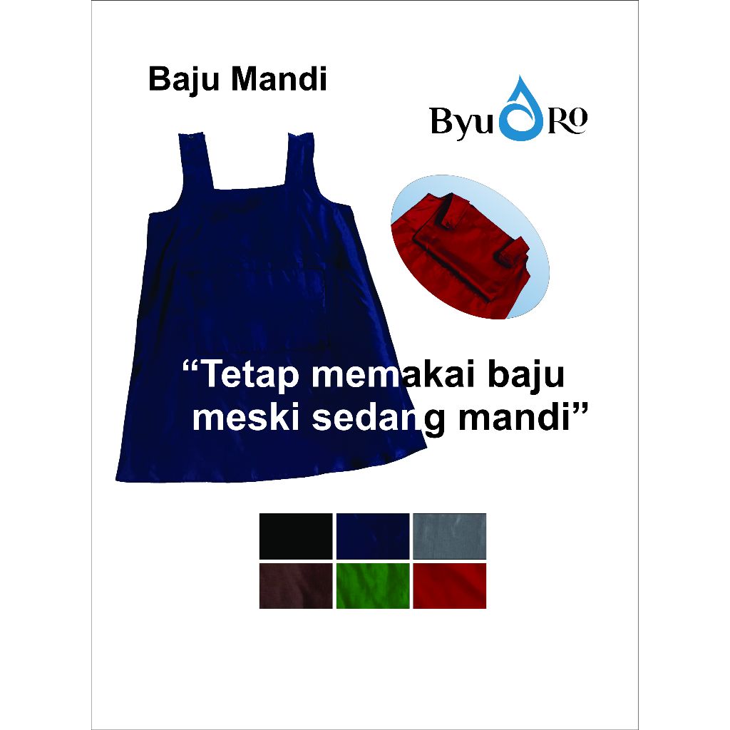 Sale Byuro Baju Mandi Size L / Pakaian Basahan Mandi / Pakaian Mandi Wanita / Perlengkapan Mandi /