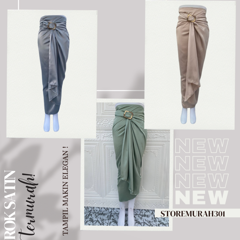 Terhits Rok Lilit Satin Polos Rok Kebaya Wisuda Bawahan Wanita Termurah Rok Cewek Remaja Terbaru Ter