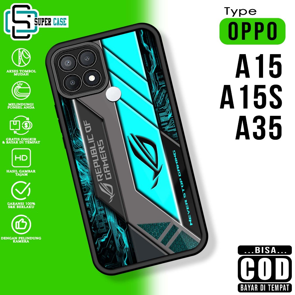 Case Hp For OPPO A15 A15S A35 RG SoftCase Glossy casing Handphone Silikon Glass