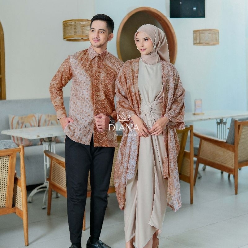 Diana Batik - COUPLE OUTER DYANA SET LONG INNER | Couple Batik Kondangan | Outer Batik