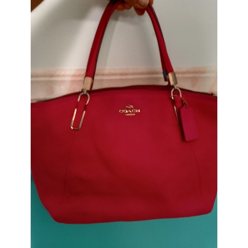 tas coach lengkap talpan warna pink