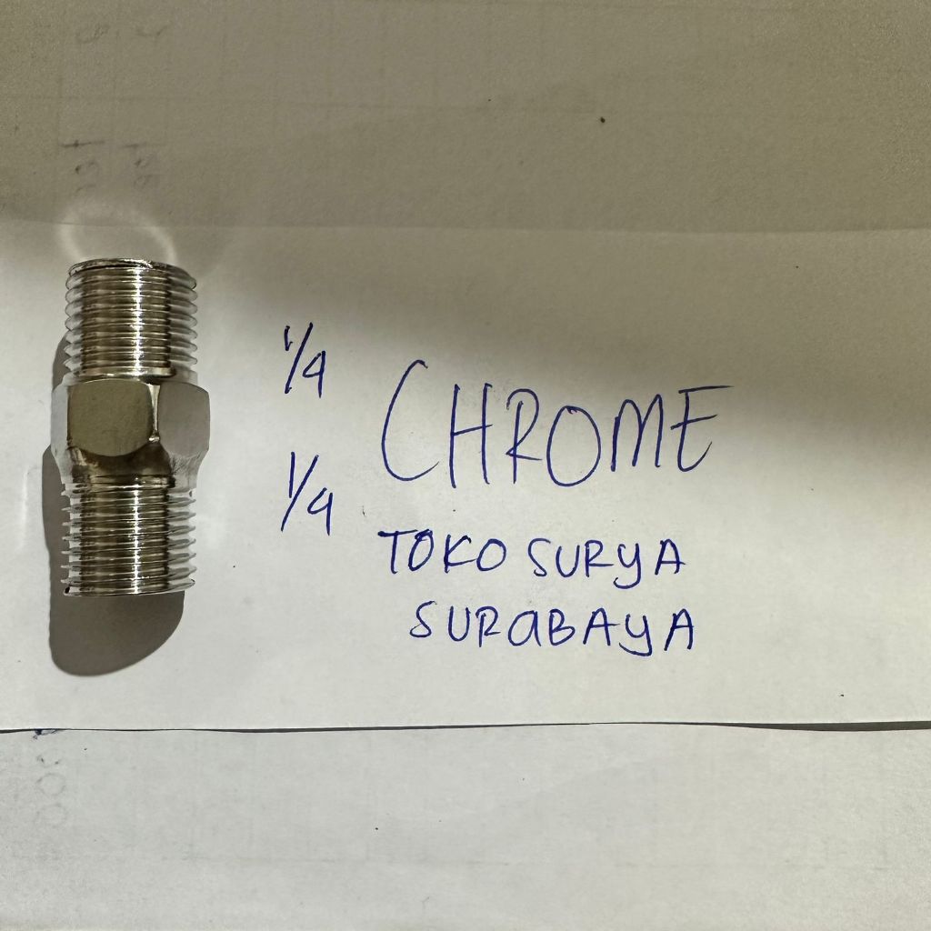 Tivana Home Double Nepel Kuningan 1/4" X 1/2" X 3/8" Double Nepel 1/2" X 1/2" Double Nepel 1/4" X