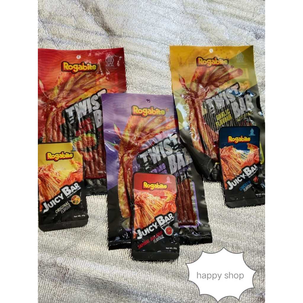 

Rogabite - Juicy Bar & Twist Bar Snack Camilan High Protein Spicy Tofu Original Snack [Halal]