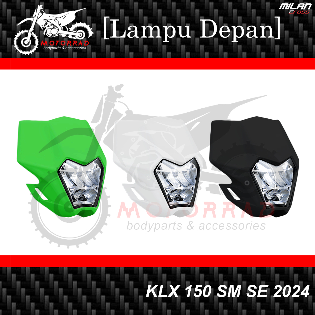batok kepala set headlamp reflektor lampu depan assy LED kawasaki klx 230 se klx230 KLX 150 SM SE 20