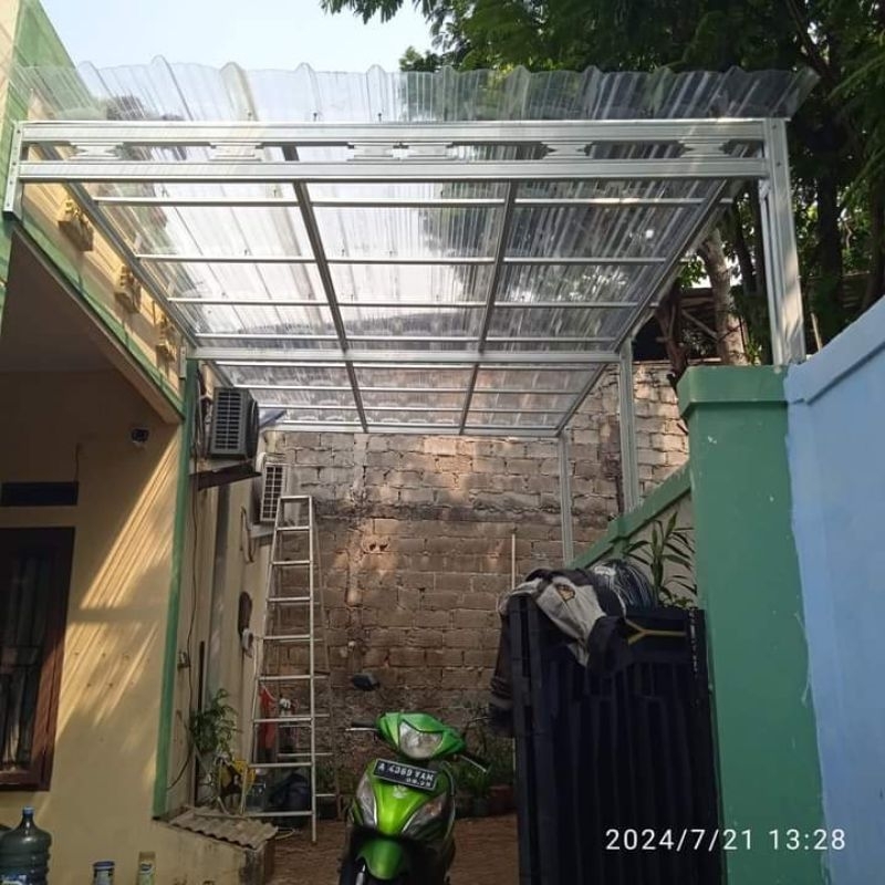 kanopi baja ringan atap transparan/benig