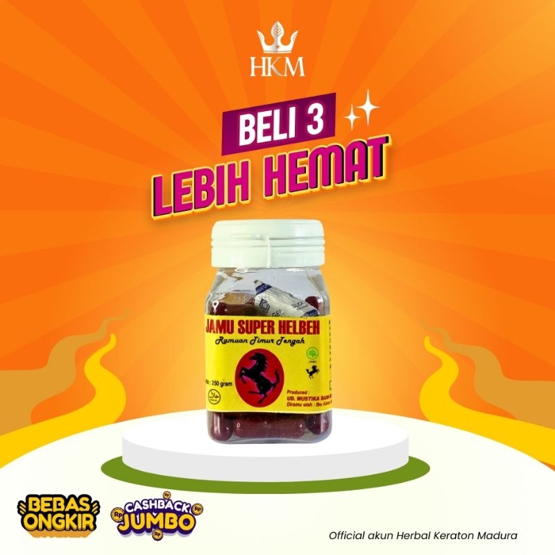 Jamu SUPER HELBEH KAPSUL - Obat Kuat Pria - Jamu Tahan Lama Herbal [ Herbal Keraton ]