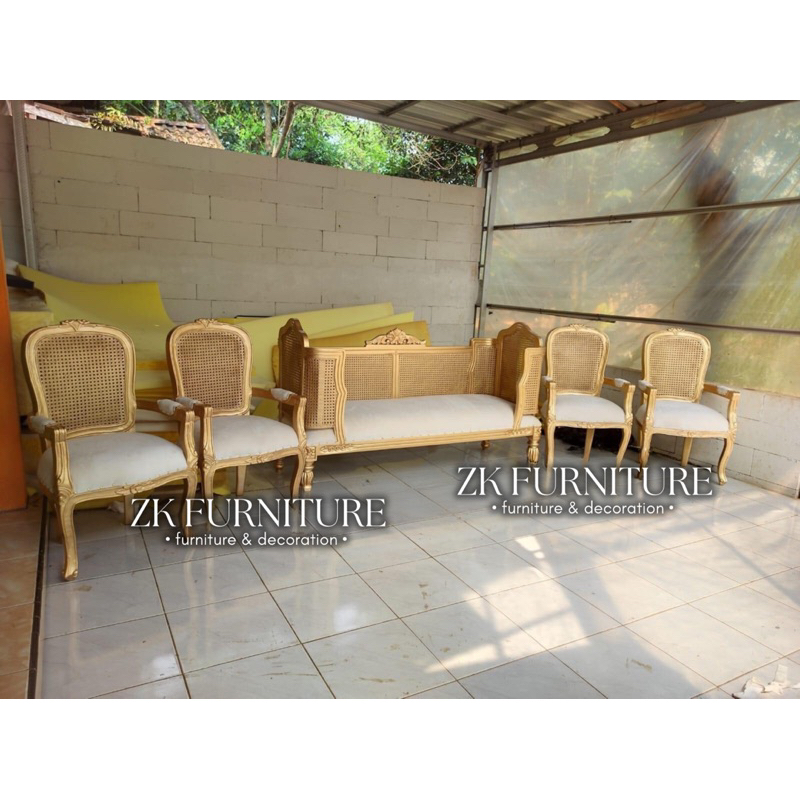 Kursi pelaminan / Kursi pelaminan rotan / Kursi pelaminan rustik / Kursi rotan / Kursi pengantin / K