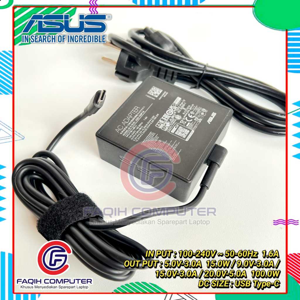 Adaptor Charger Laptop Asus ROG Flow X13 Z13 GV301 GZ301 100Watt ORI