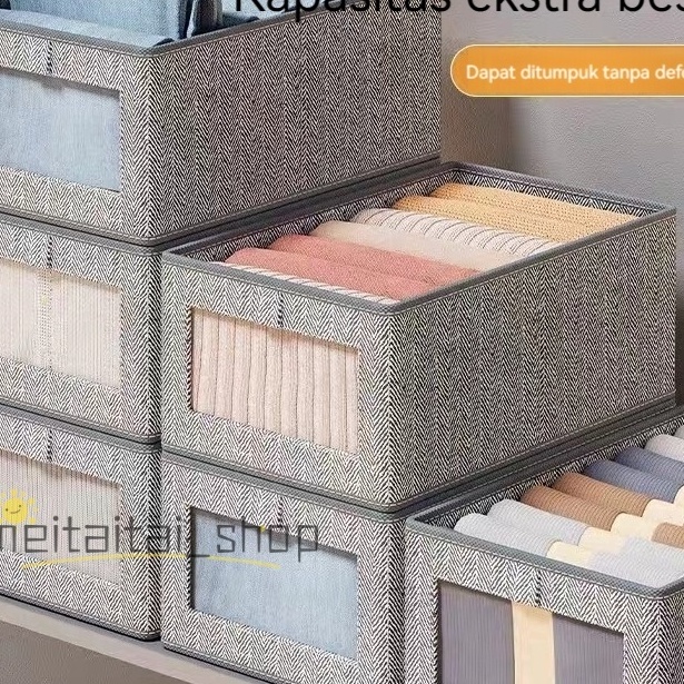Terjangkau Foldable Underwearr Storage Box Non Woven Clothing Organizer kotak baju kotak penyimpanan