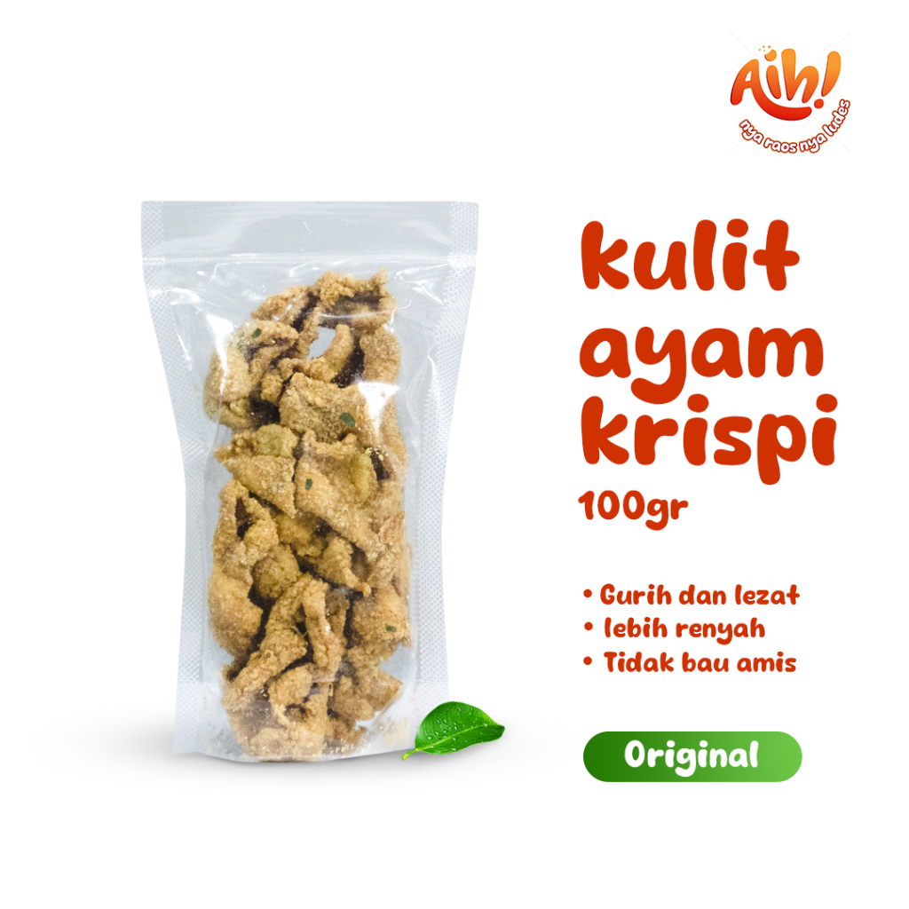 

Aih Kulit Ayam Krispi / Kulit Ayam Crispy Premium Daun Jeruk 200gr