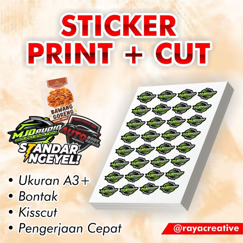 

Sticker Label Bontak Chromo Cutting Ukuran A3+