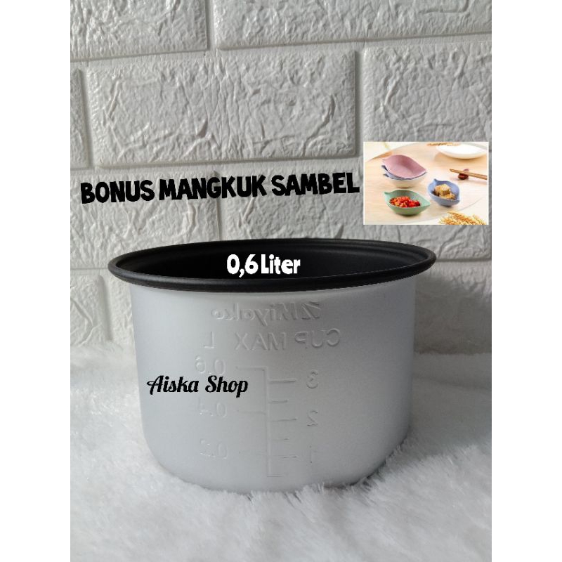 Innerpan Dalaman Panci Teflon Rice Cooker ORI Miyako 0,6L BISA untuk cosmos CRJ 101 1001