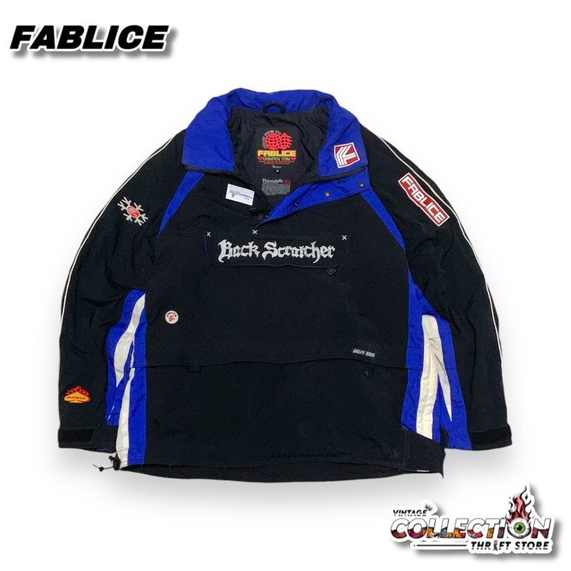 JAKET VINTAGE HALFZIP CAGOULE FABLICE CHAMPION TEAM MOGUL Thinsulate 3M