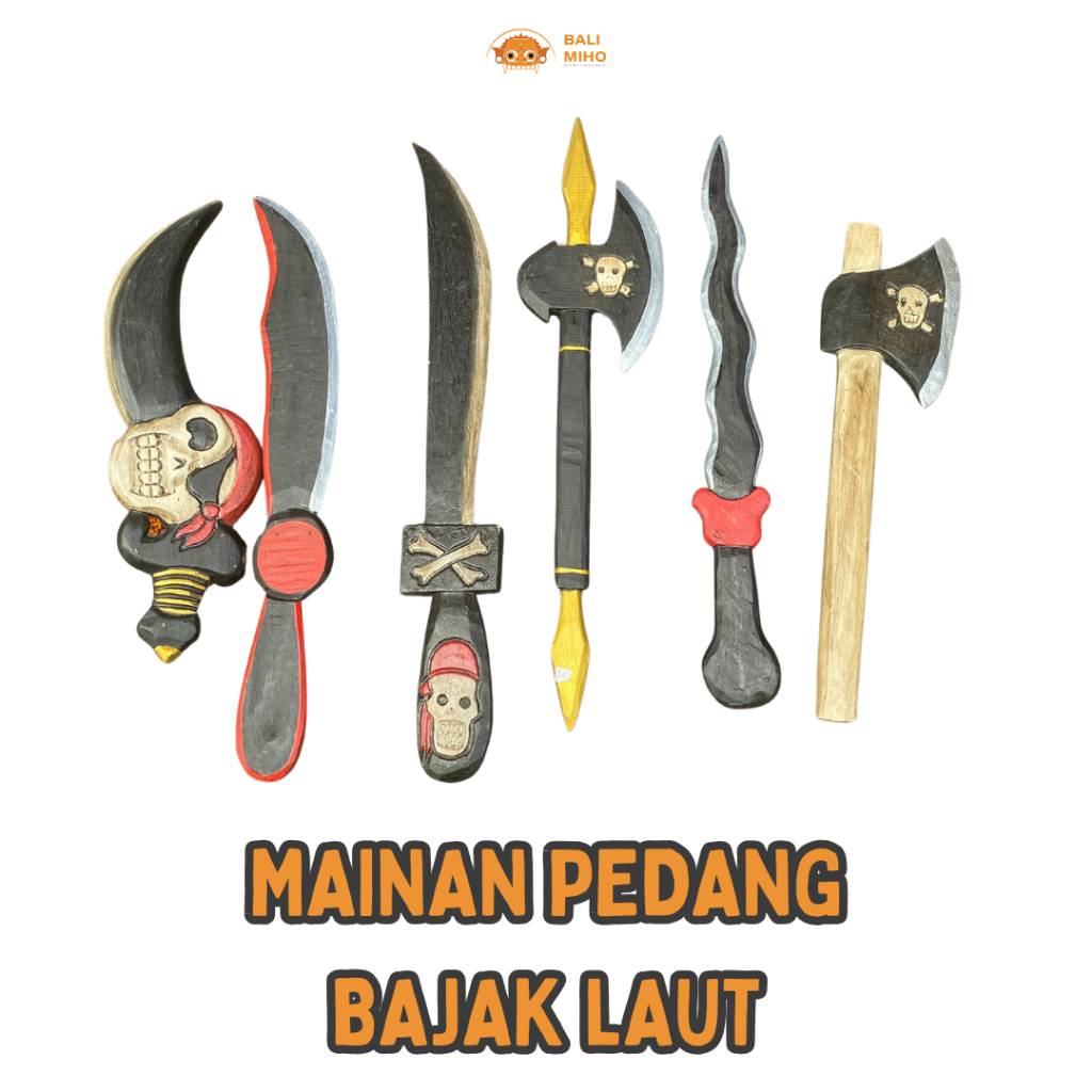 Mainan Pedang Bajak Laut kayu - Mainan Pedang kayu - Mainan Kapak Kayu - properti pedang - Properti 