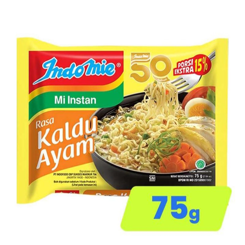 

MIE INSTAN INDOMIE GORENG/KALDU AYAM/SOTO AYAM/AYAM BAWANG/RENDANG