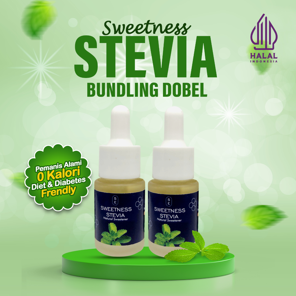 

Sweetness Stevia Bundling Dobel - Pemanis Alami Diabetes & Diet Friendly - Stevia Cair