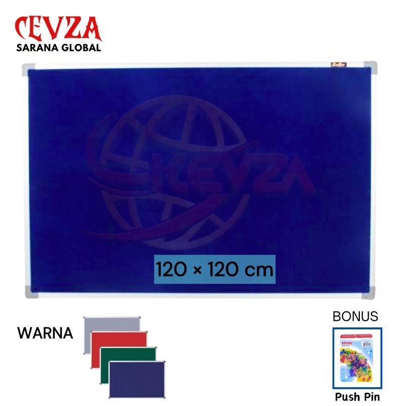 

Softboard/ Pin Board/ Mading Karpet/ papan Pengumuman 120 × 120 cm