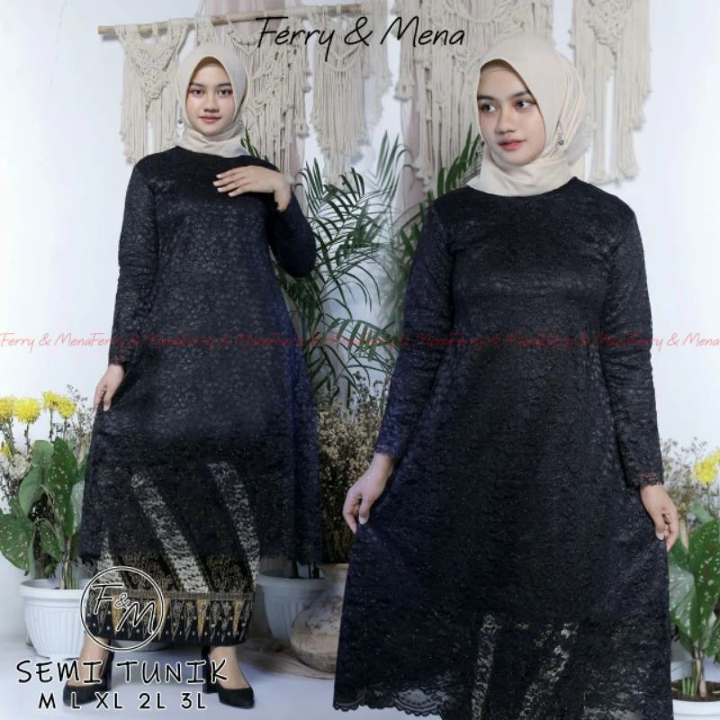 SETELAN KEBAYA TUNIK JUMBO / Kebaya brokat semi tunik kebaya kondangan lamaran