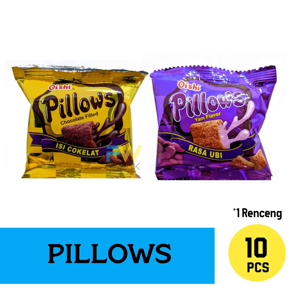 

Oishi pillows rasa coklat/ubi renceng