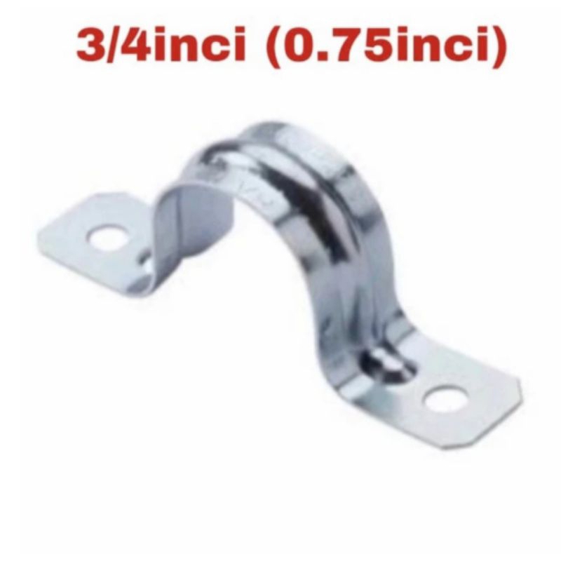 klem plat besi 3/4 inchi / clamp iron / klem pipa plat model U