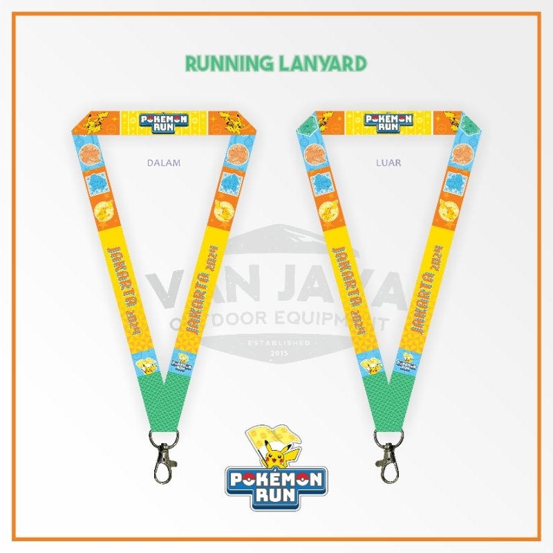 

VAN JAVA GAMES Running Lanyard Tali ID Card Pokemon Run Jakarta 2024