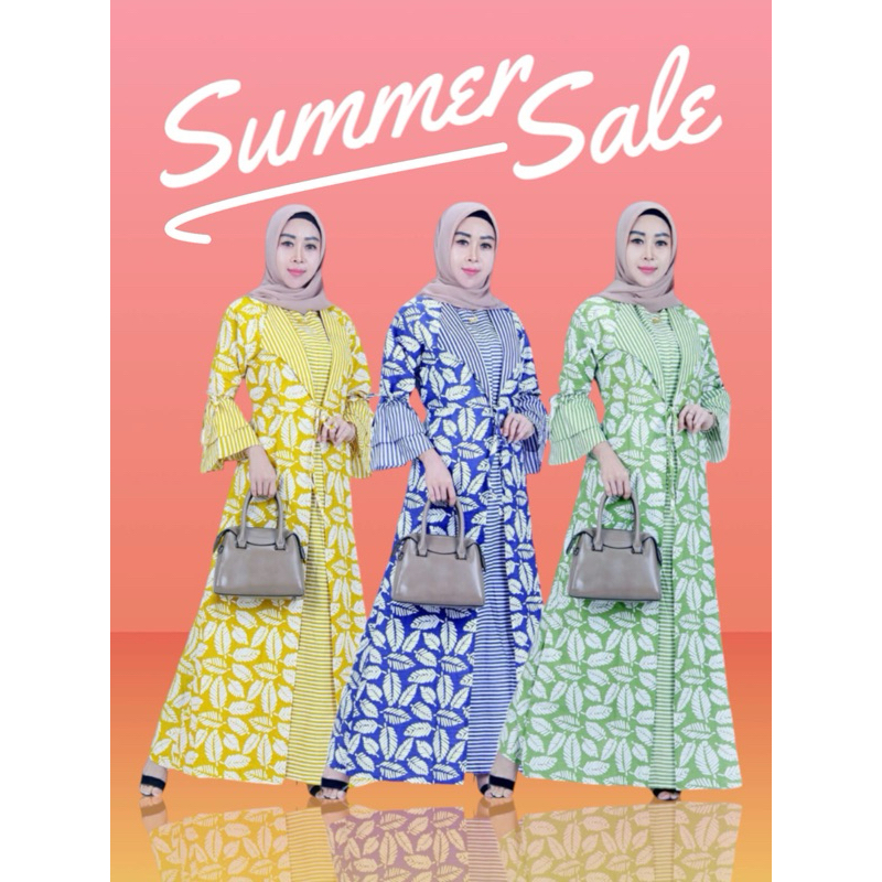 Baju Gamis Batik Wanita Modern Kombinasi Polos Pekalongan Jumbo Lebaran Terbaru