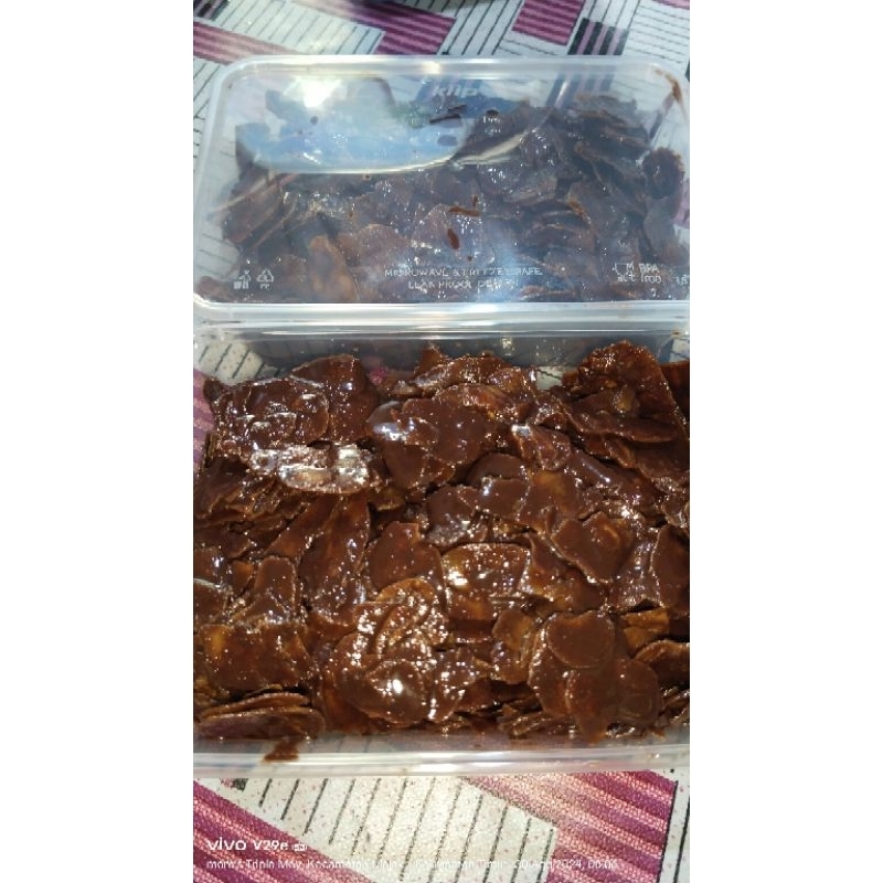 

keripik pisang lumer kemasan box 250g rasa Cokelat