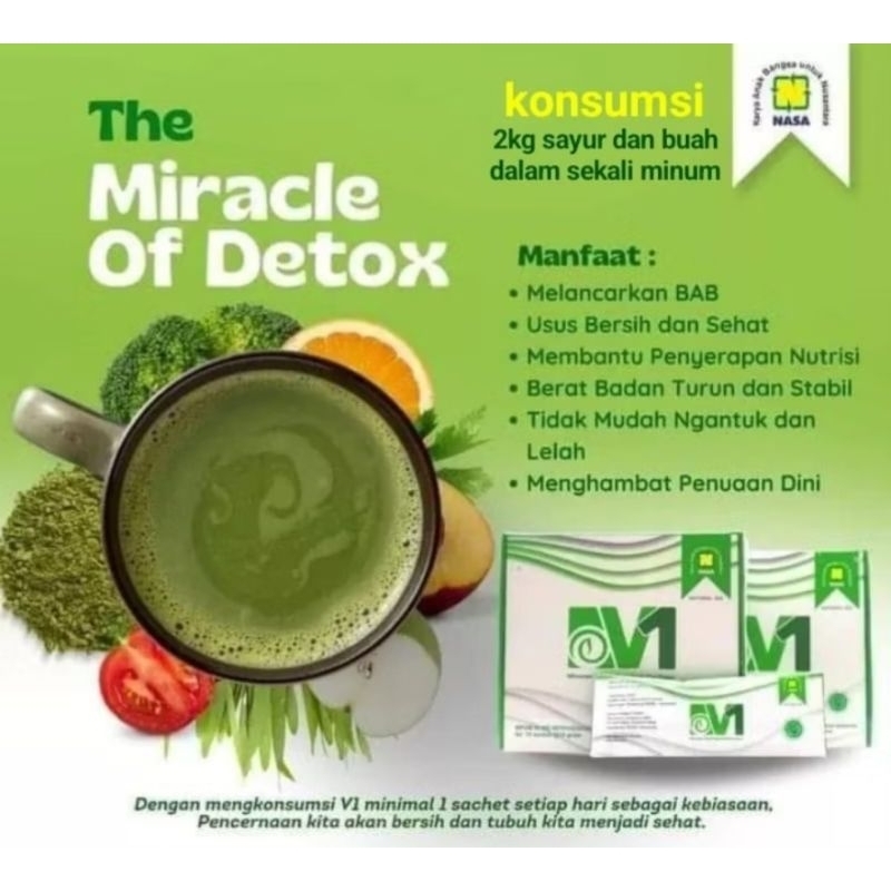 V1 Nasa V1 Detox Obat Herbal Cuci Usus Kotor Detox Usus Kotor Cuci Usus Pembersih Usus Kotor