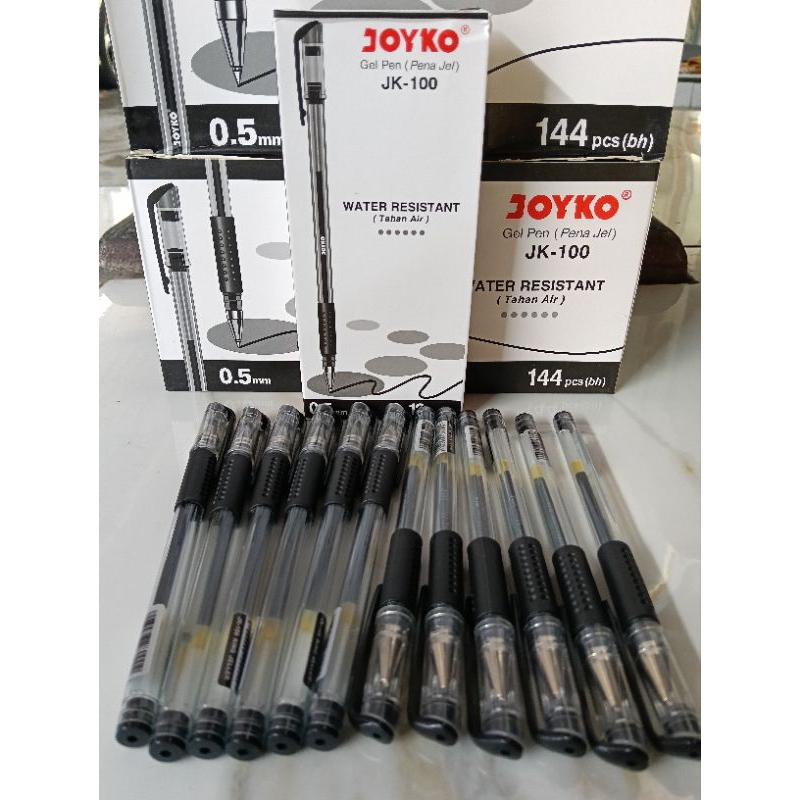 

JOYKO JK - 100 0.5mm Gel Pen WATER RESISTANT tahan air PERBOX 144pcs