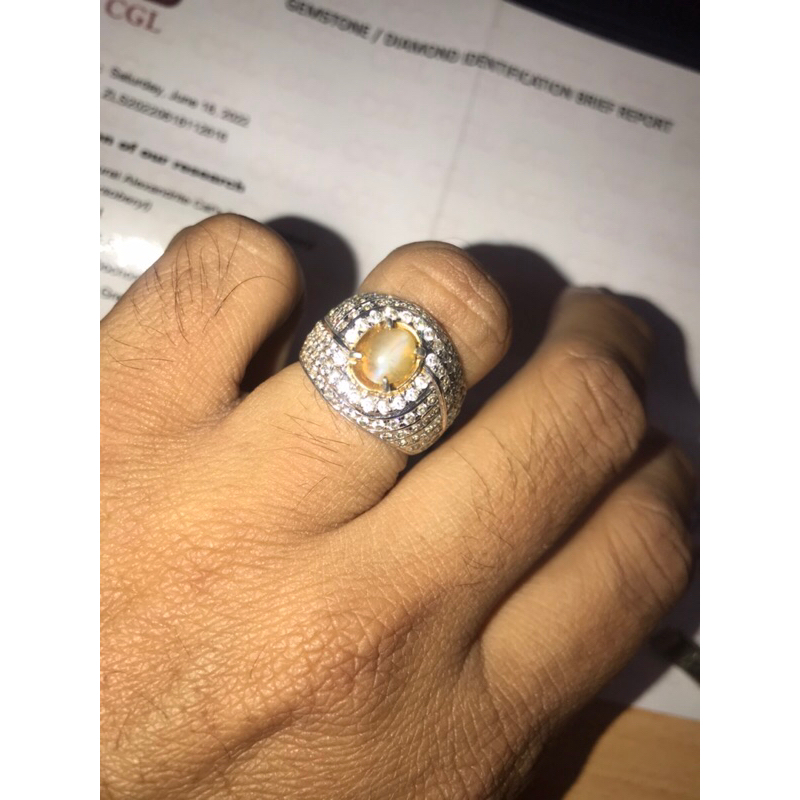 Batu Permata Alexandrite Chrysoberyl cat eye