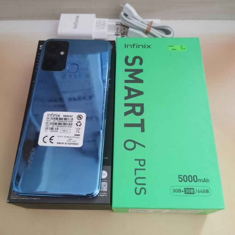 Infinix Smart 6 Plus ram 3GB 64GB Bekas - Garansi Resmi - second