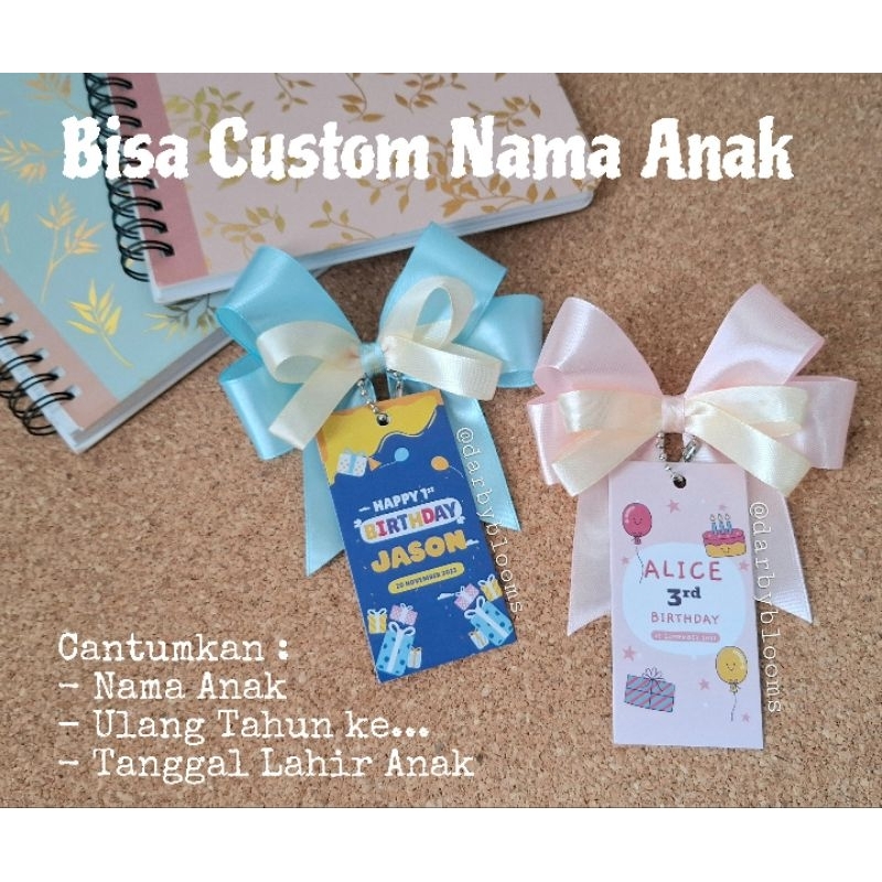 

Darbyblooms Custom Pita Tag Hampers Ulang Tahun Tag Goodie Bag Custom