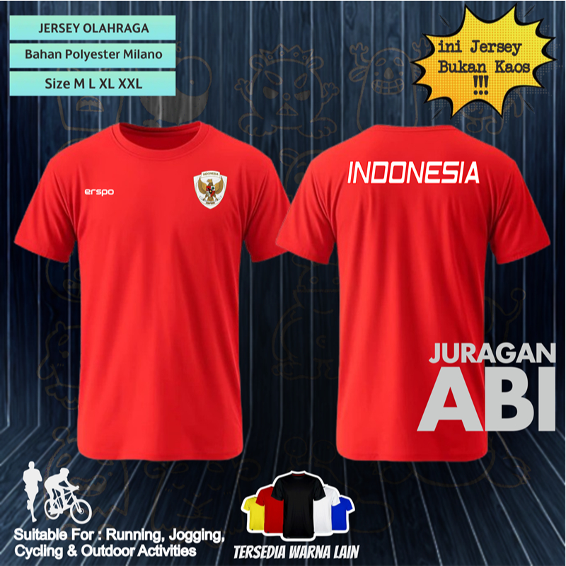 JERSEY ERSPO TIMNAS INDONESIA HOME AWAY GK TRAINING ASIA AFF WORLD CUP