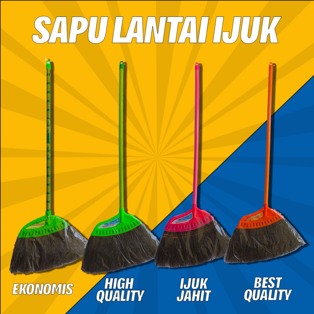 SAPU LANTAI IJUK/SAPU LANTAI IJUK ANTI RONTOK/SAPU LANTAI IJUK GAGANG KAYU/SAPU LANTAI IJUK MURAH