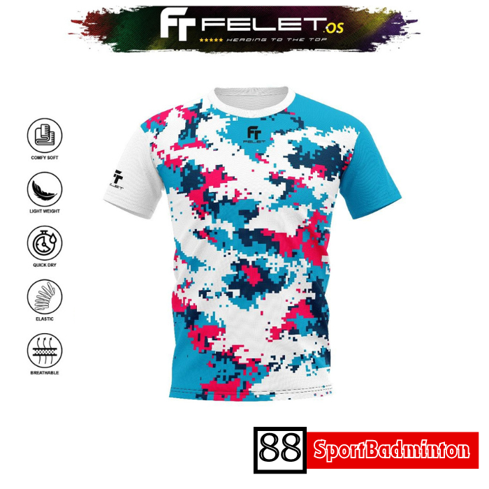 Felet RN 3609 Badminton T-shirt - Kaos Badminton Original Felet